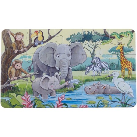 Puzzle tip rama animale din africa 15 piese Ravensburger - 1